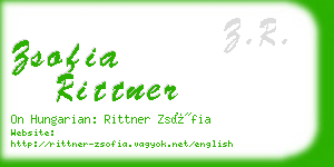 zsofia rittner business card